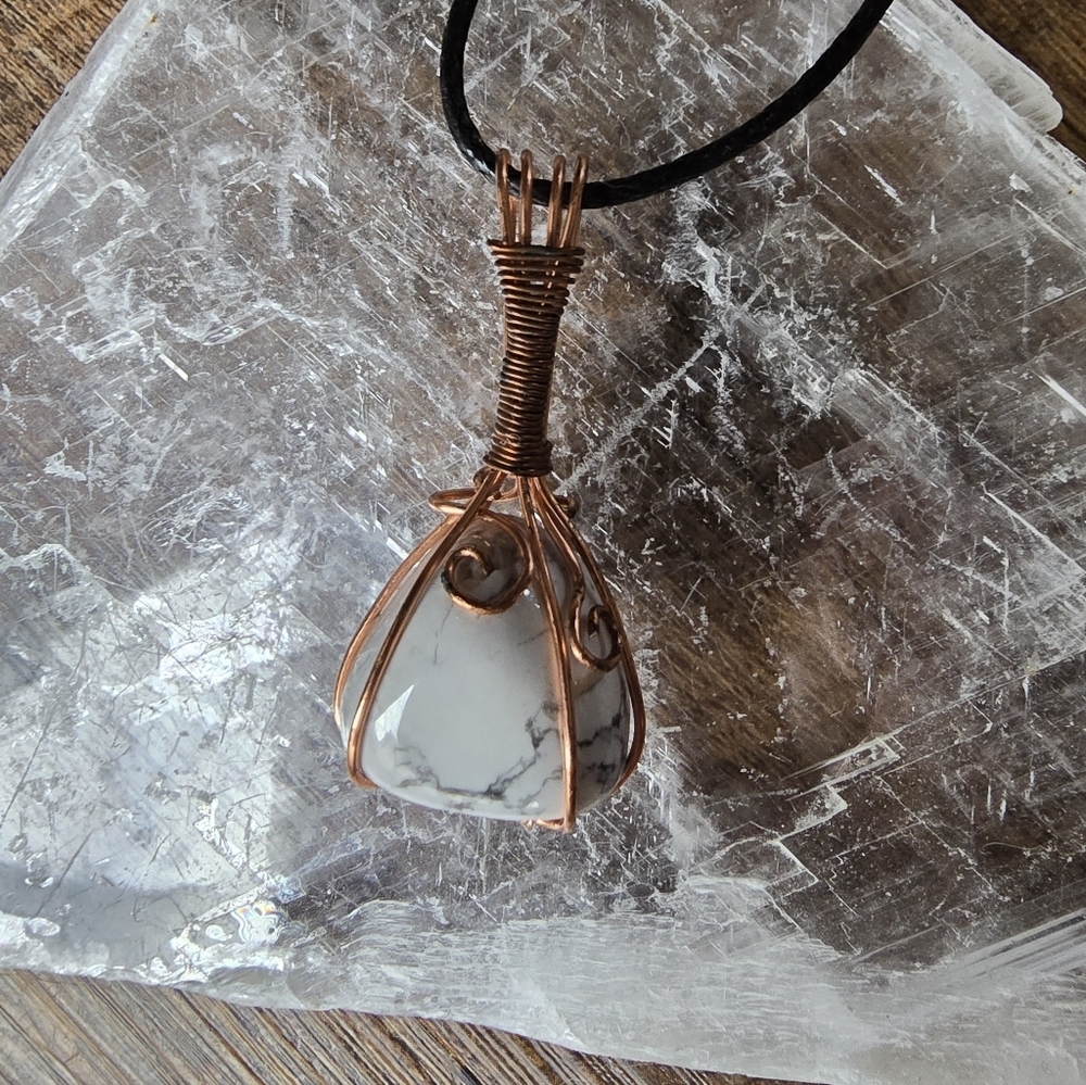 Howlite Crystal Necklace Handmade